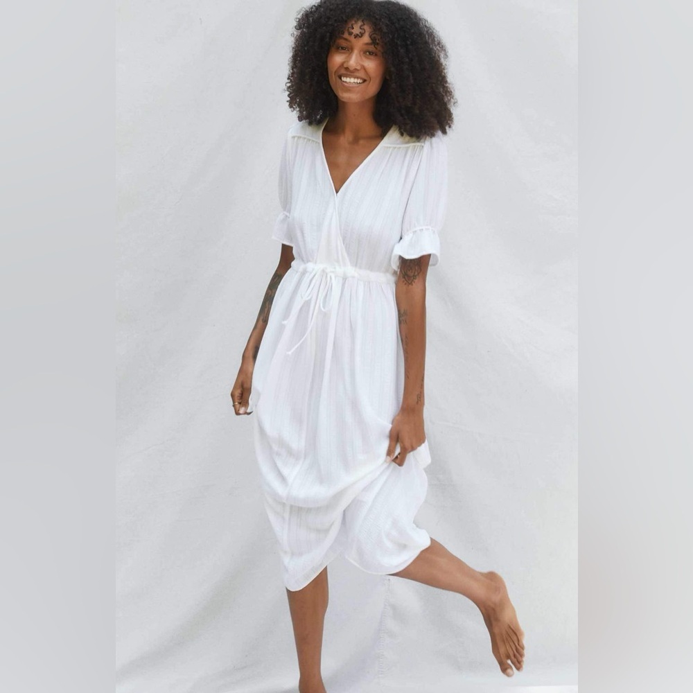 Christy Dawn White Midi Dress